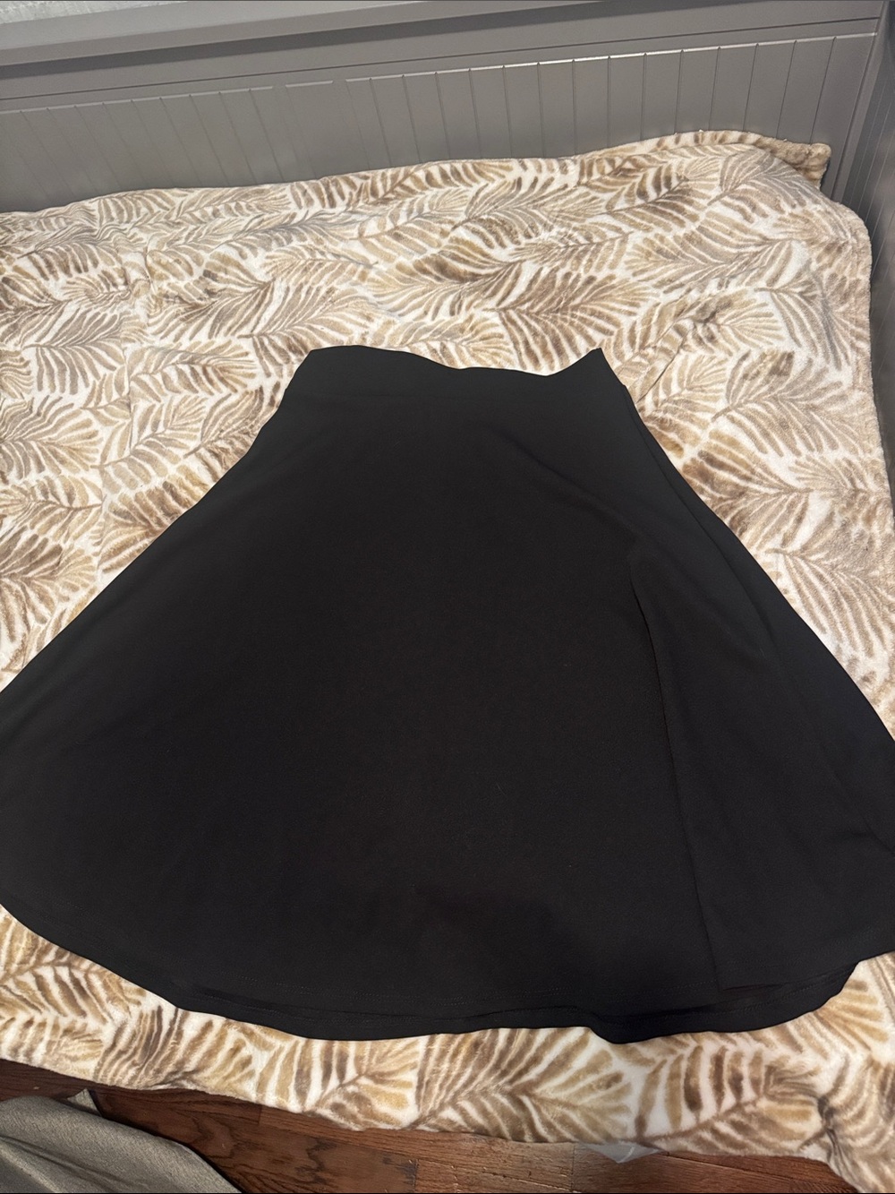 Women's Black Midi A-Line Skirt